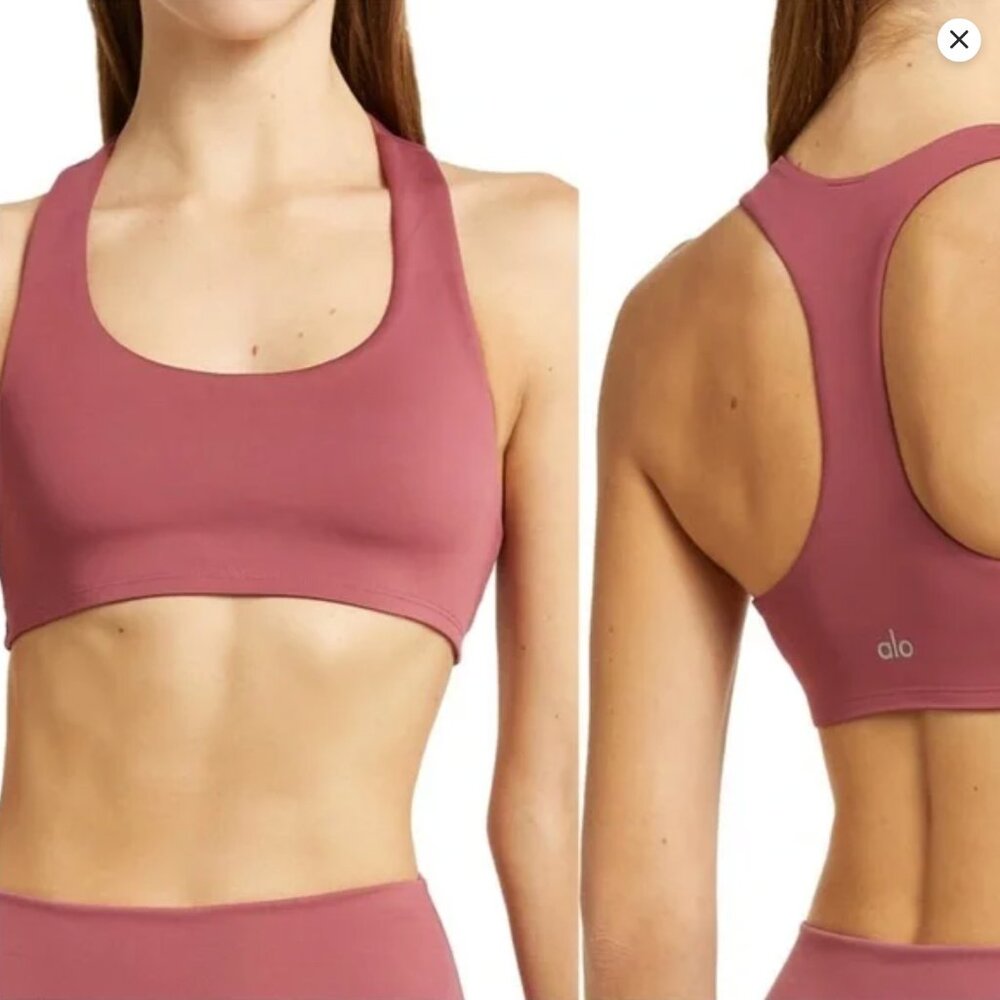 NWT - ALO Yoga - Airlift Advantage Racerback Bra - Color: Mars Clay - Size S - Picture 2 of 5